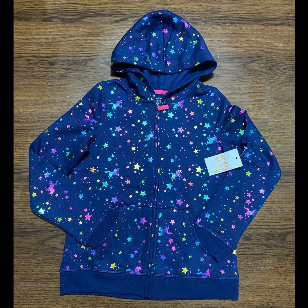 New soft fleece youth girls size 10 zip up sweater with hood.
